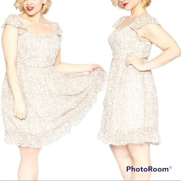 Tripp nyc | Dresses | Tripp Daang Goodman Sookie Skull Chiffon Smocked  Ruffles Plus Size Dress 22 | Poshmark